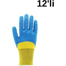 Activehand FLX-134 3/4 Lateks Kaplı Camcı Eldiveni Yüksek Tutuş Kabiliyeti Profesyonel İş Eldiveni 12'li