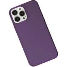Bg Arzenis Arzenis  iPhone 14 Pro Kılıf Pc Sert Şeffaf Kapak - Mor 9968547