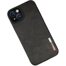 Bg Arzenis Arzenis  iPhone 14 Plus Kılıf Loop Deri Silikon - Siyah 9968547