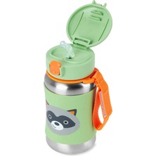 Line Zoo Pipetli Paslanmaz Çelik Suluk 350 ml Rakun Güvenli