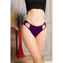 Red Womans Lacivert Bel Kısmı Dantelli Külot