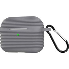 Kayem Kay  Airpods Pro 3 (3.nesil) Raven Silikon Kılıf - Gri 56487