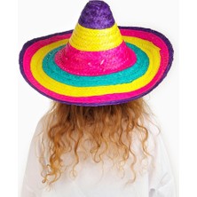 Bg Arzenis Arzenıs  Sombrero Meksikaa Şapkası Renkli Örme Hasır Çocuk Boy 5457884