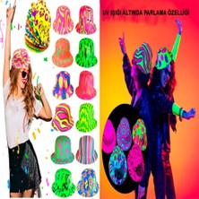 Bg Arzenis Arzenıs Farklı Desenlerde Plastik Neon Uv Işık Parti Şapkası 1 Adet 5457884