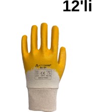 Activehand ACTİVEHAND AC-01 Sarı Nitril Profesyonel İş Eldiveni 12'li