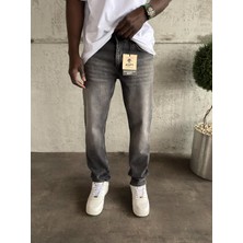 KağanKY Füme Taşlamalı Likralı Regular Fit Jean