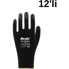 Beybi Pu Touch Poliüretan Kaplı Polyester Örme Eldiven 12'li Paket