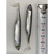Özbience 8 cm Gri Silikon Balık Yemi, Dayanıklı ve Canlı Görünüm
