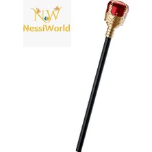 Kayem Kay Kırmızı Topuzlu Kral Asası Kraliyet Asası 40 cm 658474