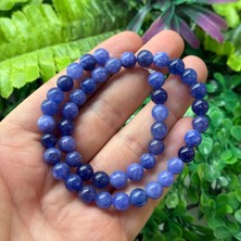 Taş Uzmanı Küre Mor Mavi Renkli Kuvars Taşı 8 mm