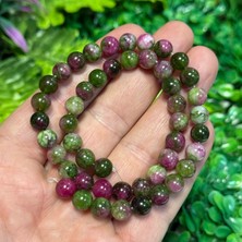 Taş Uzmanı Küre Yakut Zümrüt Mix Renkli Kuvars Taşı 8 mm