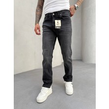 KağanKY Füme Taşlamalı Likralı Regular Fit Jean