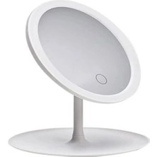 Akıllı Durak Sonx  Dokunmatik LED Işıklı USB Li Yuvarlak Masa Üstü Makyaj Aynası Makyaj Aynası Ledli