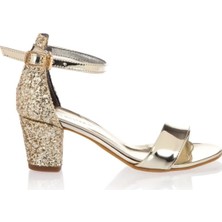 Papuccum Ortopedi Kız Çocuk Sedef Tek Bant Abiye Topuklu Ayakkabı