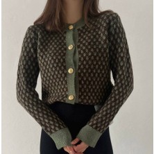 Elwes Kadın Haki Kahve Yumoş Hırka