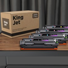 Kingjet Hp Uyumlu (125A) CB540A Standart Kapasiteli 4 Renk (Takım) Çipli Muadil Toneri | CP1215