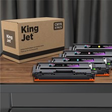Kingjet Hp Uyumlu (205A) CF530A Standart Kapasiteli 4 Renk (Takım) Çipli Muadil Toneri