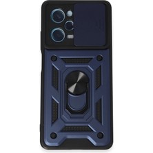 Sptrns Newface Xiaomi Redmi Note 12 Pro 5g Kılıf Pars Lens Yüzüklü Silikon - Lacivert