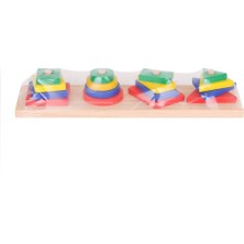 Kayem Kay KR006 Woodoy Renkli Geometrik Şekiller -Karsan  oyuncak 658474