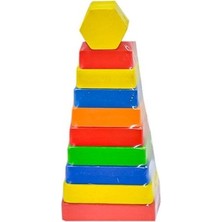 Kayem Kay ONY-393 Ahşap Dikdörtgen Renkli Kule - Onyıl Oyuncak 658474