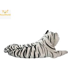 Bg Arzenis Arzenıs Yan Yatan Beyaz Peluş Kaplan 90 cm 5457884