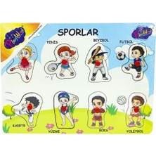 Kayem Kay Ahşap Tutmalı Sporlar Yapboz 658474