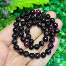 Taş Uzmanı Küre Rodonit Renkli Kuvars Taşı 8 mm