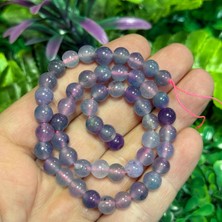 Taş Uzmanı Küre Akua Ametist Renkli Kuvars Taşı 8 mm