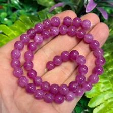 Taş Uzmanı Küre Yakut Renkli Kuvars Taşı 8 mm