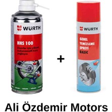Würth HHS100 Kuru Zincir Yağlayıcı + Genel Temizleme Spreyi Basic (Yeni Tarihli)