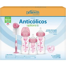 Bg Arzenis Arzenıs Geniş Ağız Anti Kolik Options+ Pp Biberon Hediye Seti Pembe 5457884