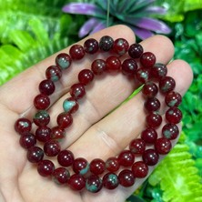 Taş Uzmanı Küre Kan Taşı Renkli Kuvars Taşı 8 mm