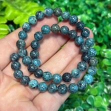 Taş Uzmanı Küre Turkuaz Renkli Kuvars Taşı 8 mm