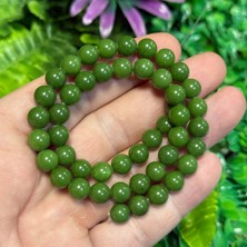 Taş Uzmanı Küre Olivin Renkli Kuvars Taşı 8 mm