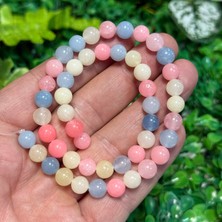 Taş Uzmanı Küre Morganit Renkli Kuvars Taşı 8 mm