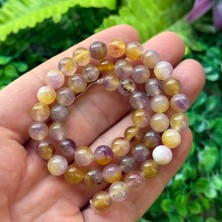 Taş Uzmanı Küre Ametrin Renkli Kuvars Taşı 8 mm