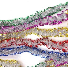 Bg Arzenis Arzenıs Mavi Gümüş Renk 4 cm Genişlik Garland Çift Renk Sim Süs 180 cm 5457884