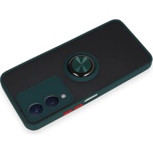 Lunirawear Lunir  Vivo Y17S Kılıf Montreal Yüzüklü Silikon Kapak - Yeşil 889658