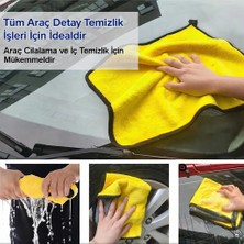 Yünlü Hassas Mikrofiber Araba Yıkama ve Temizlik Bezi – Iz Bırakmaz, Çizmez Oto Bakım Bezi 30X30CM