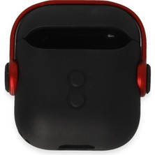 Platin Store Pilatin  Airpods 2 (2.nesil) Cool Kılıf - Siyah-Kırmızı Zeyd
