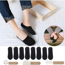 Kral Socks Kadın - Erkek Düz Desen (8 Çift) Pamuklu Terletmez Babet Çorap