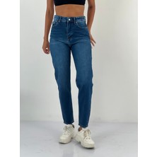 Miss Poem Kadın Yüksek Bel Mom Jean Pantolon