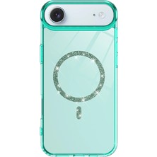 Sptrns Newface Apple Iphone 17 Air Live Diamond Magsafe Kapak - Yeşil