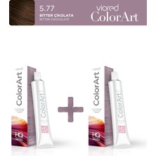 Viored ColorArt 2'li Tüp Boya 60 ml 5.77 Bitter Çikolata