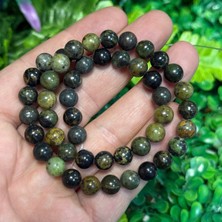 Taş Uzmanı Küre Serpantin Renkli Kuvars Taşı 8 mm