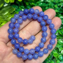 Taş Uzmanı Küre Tanzanit Renkli Kuvars Taşı 8 mm