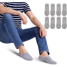 Kral Socks Kadın - Erkek Düz Desen (8 Çift) Pamuklu Terletmez Babet Çorap