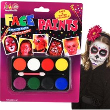 Lunirawear Lunı Palyaço Yüz Boyama Seti Fırçalı Makyaj Boyama Seti 8 Renk 968547