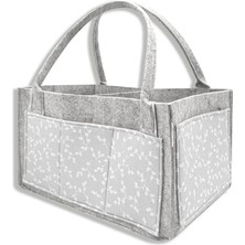 Lunirawear Lunı  keçe Anne Bebek Bakım Çantası 772 Gri Çiçek 968547