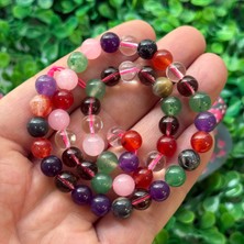 Taş Uzmanı Küre Karışık Çakra Renkli Kuvars Taşı 8 mm